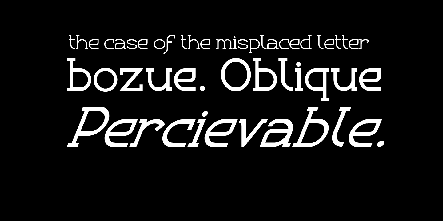 Пример шрифта Bozue Light